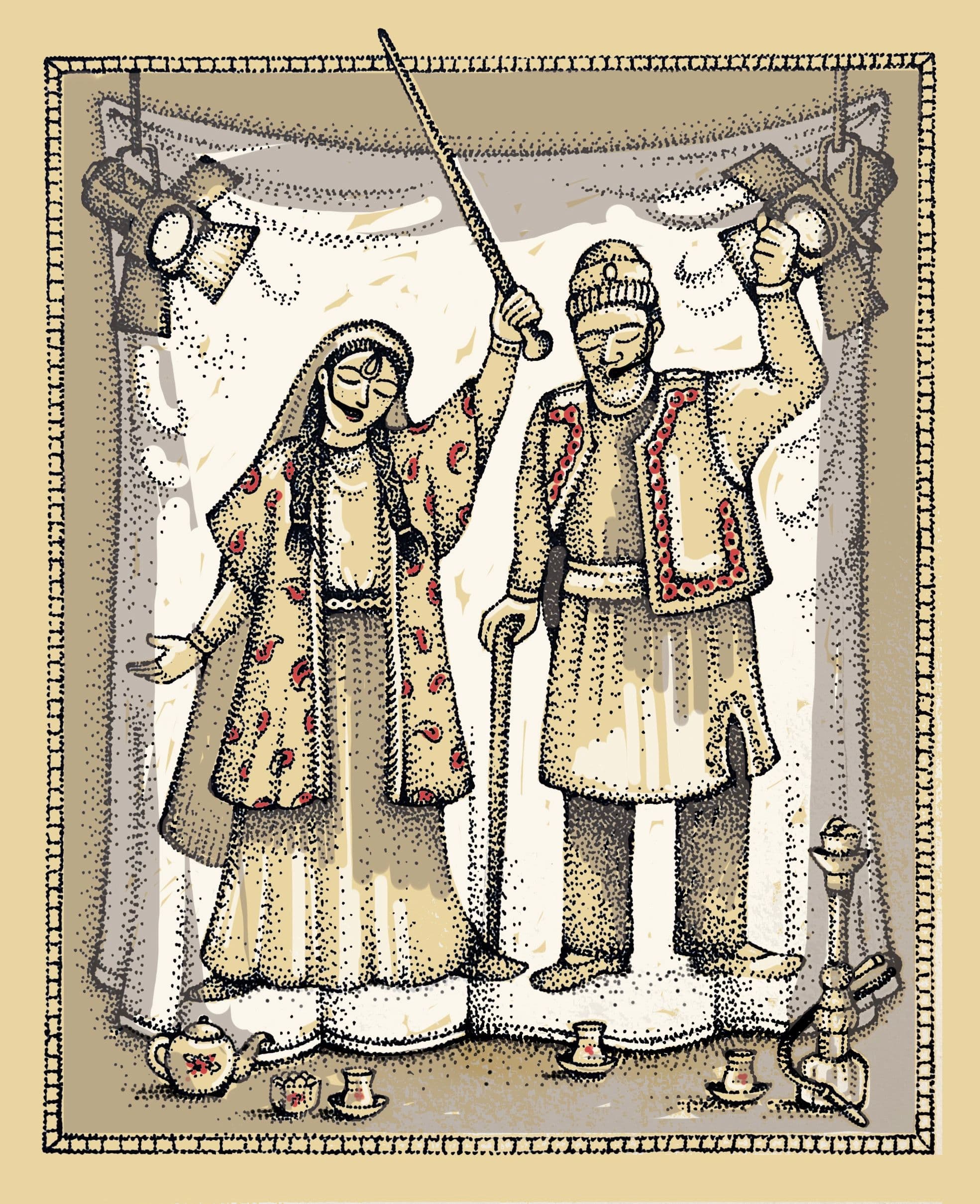 نقالی، طرح از شادی هاشمی
