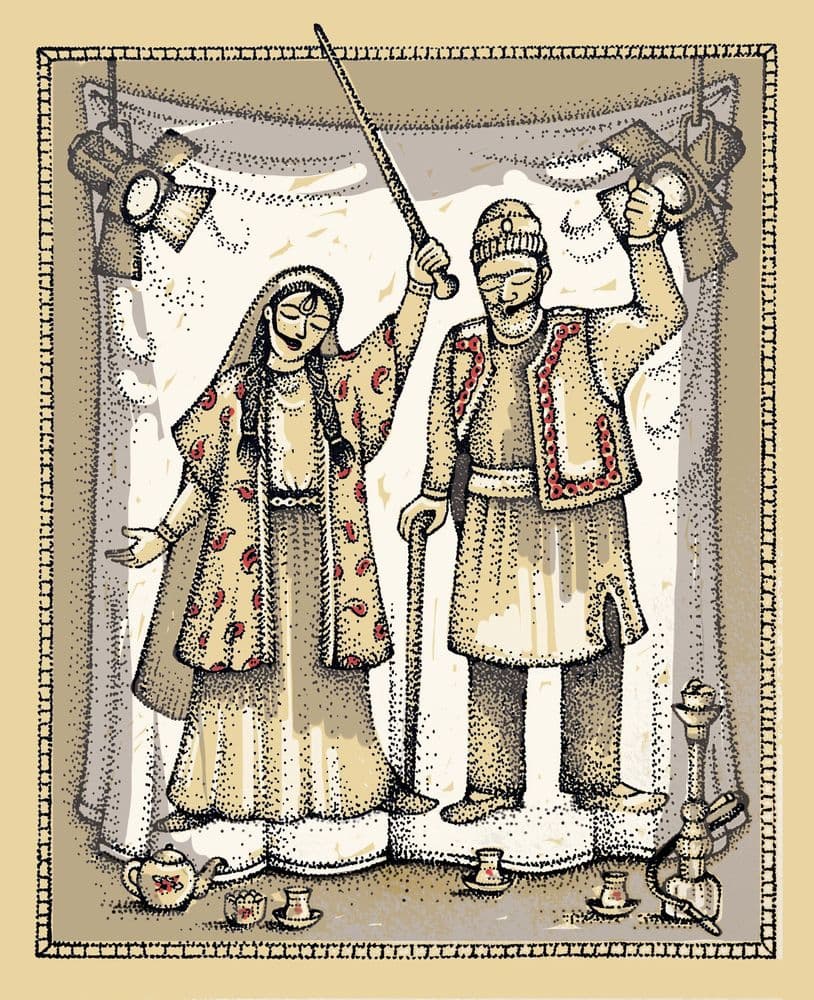 نقالی، طرح از شادی هاشمی